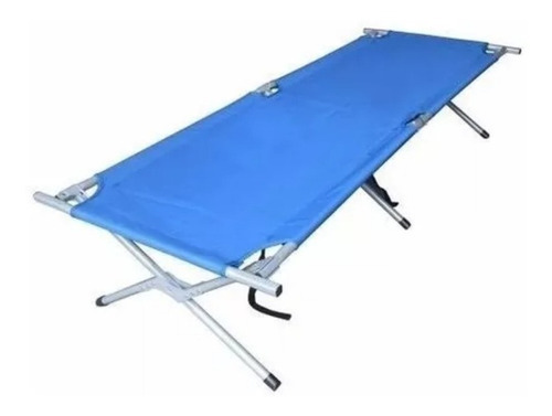 Catre Cama Plegable Scout 150 Kg Camping Funda Liviano Facil Armado Fuerte Campamento Color Azul