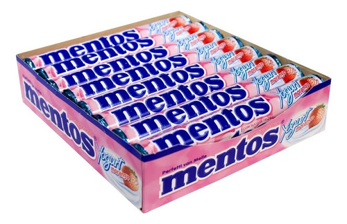 Drops Mentos Tubo C/16un (1 Display) Sabor Yogurt De Morango