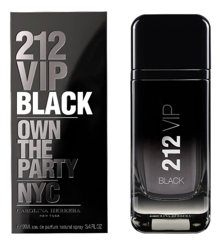 Perfume negro 212 Vip Carolina Herrera, 100 ml