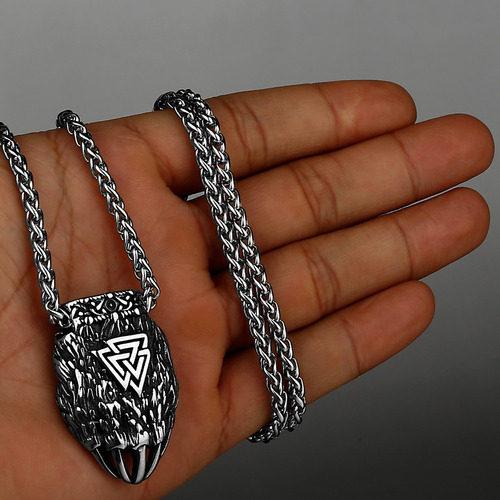 C Colar De Garra Urso Viking Com Nó Celta Inoxidável Valknut