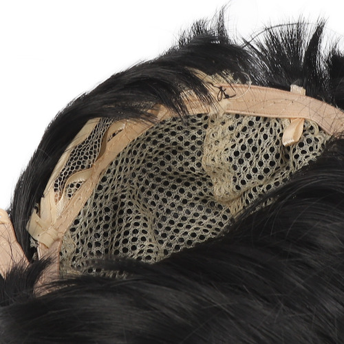 Peluca Completa Para Hombre, Color Negro, De Reemplazo De Pe