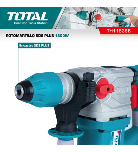 Rotomartillo 1800w Total Sds Plus 7.0j