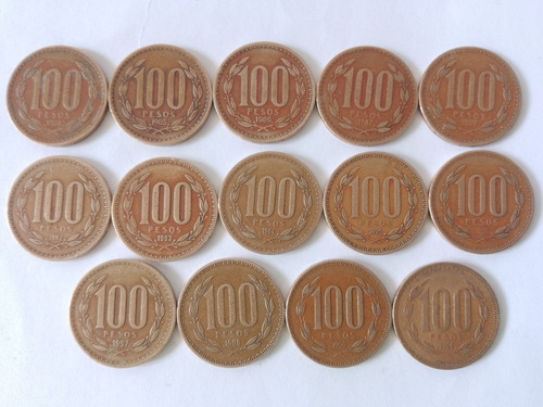 Monedas 100 Pesos Chile Variados Años (valor Cada Uno)