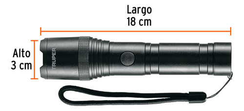 Linterna De Aluminio 1 Led 650 Lm Recargable, Truper
