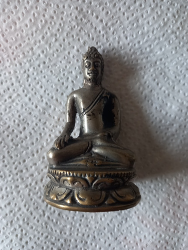 Buda Bronce Plateado Antiguo 