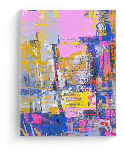 Imagen 2 de 10 de Cuadro Tipo Oleo Canvas Llamativo Decorativo Colores