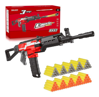 Pistola de juguete para dardos Nerf, lanzadores automáticos de juguete de espuma  y pistolas con 3 modos de ráfaga, armas de juguete personalizadas para niños,  incluye 100 dardos de espuma, juguetes, armas