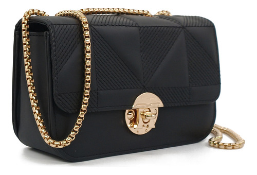 Port&lotus Bolso Acampanado De Poliuretano - Embrague Cadena