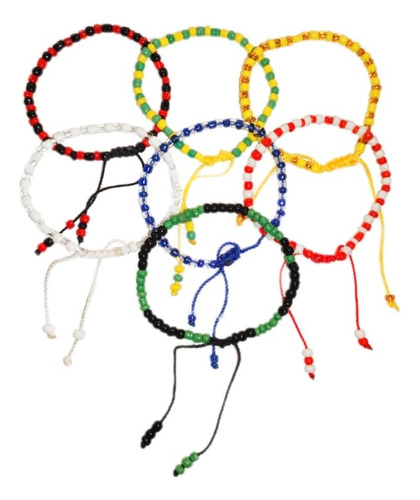 Ide, Pulseras 7 Pz. Santo Elegguá, Orula, Oggun - Santería 