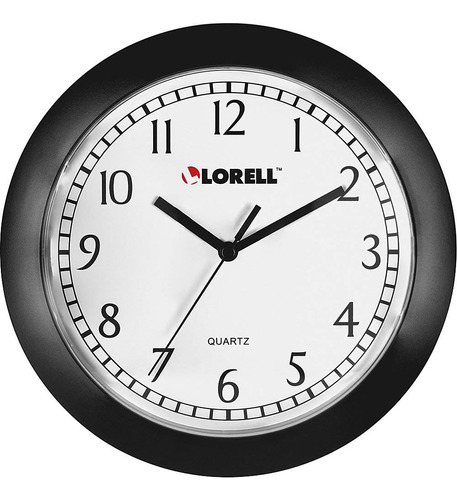 Reloj De Pared Lorell Con Números Arábigos, 9 Pulgadas, Marc