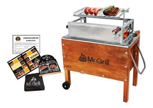 Caja China Mr. Grill  Premium Galvanizado+parrilla