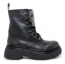 Comprar Anca & Co Borcegos Botas Mujer Cuero Brillos Negro Antonia