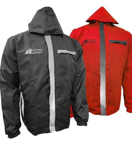 Chaqueta Doble Faz Tipo Icon Semi Impermeable Moto Promocion