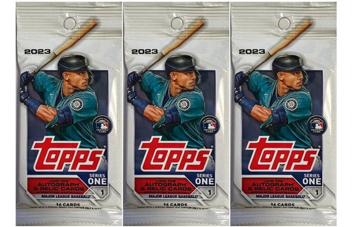 2023 Topps Series 1 Baseball Mlb Juego De 3 Paquetes - 16 Ta