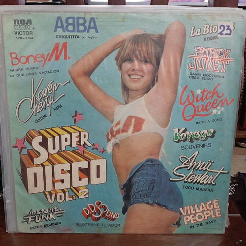 Vinilo Super Disco Vol 2 Abba Boney M La Bionda Juvet Cp2