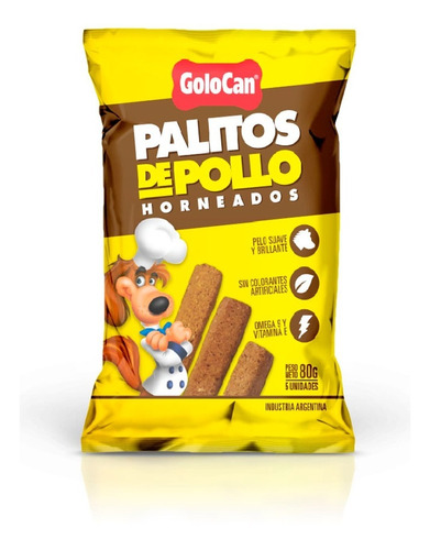 Palitos Para Perro Sabor Pollo X 5 Un. Golocan