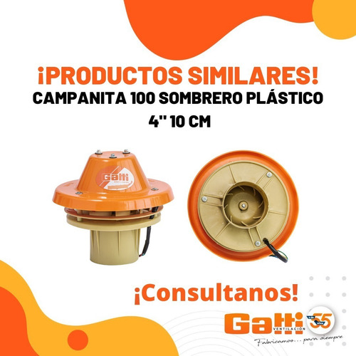Imagen 8 de 9 de Extractor De Aire Satelital 10 Cm Sombrero Chapa Baño/cocina