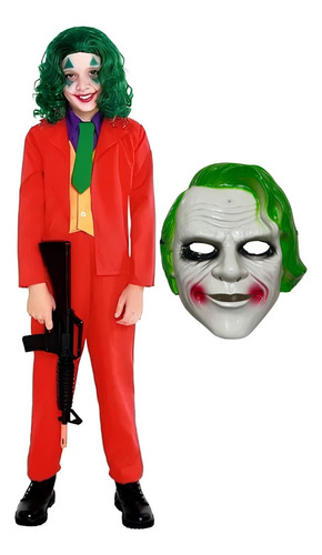 Disfraz Guason Joker Niño + Mascara Halloween