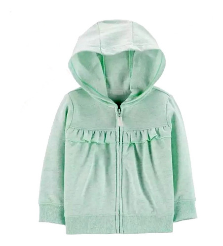 Buzo  Hoodie Carters Niña Verde Talla 24m