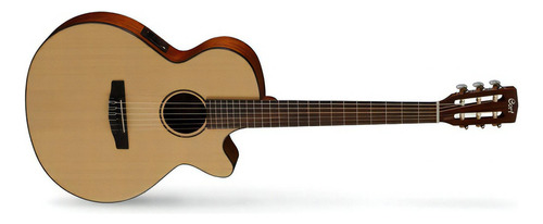 Guitarra Electroacustica Cort Cec3 Color Natural Material Del Diapasón Ovangkol Orientación De La Mano Diestro