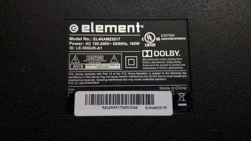 Tarjeta T-con Element El4kamz5517 55t32-c0b Ctrl Bd (Usado)