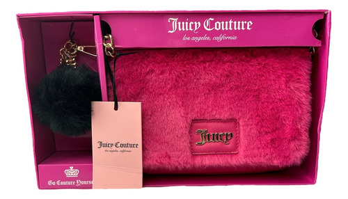 Crossbody Juicy  Couture Fiusha Con Llavero Pompon En Caja 