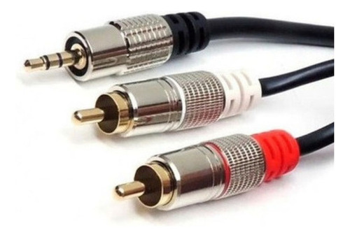 Cabo P2 Stereo Macho X 2 Rca Macho Profissional 5,0 Metros