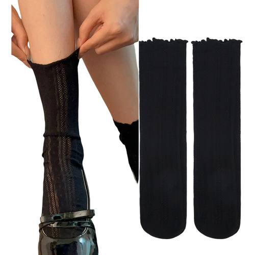 10 Pares De Calcetines Cortos De Encaje De Verano Para Mujer