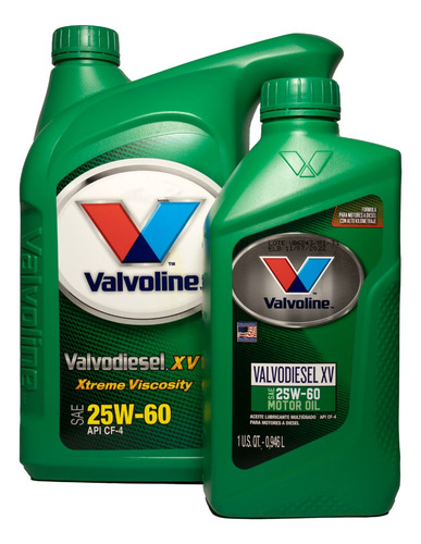 Valvoline 25w60 Diesel / Alto Km / Api Cf-4 / Galon + Cuarto