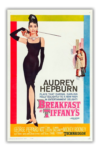 Poster De Pelicula Breakfast At Tiffany's 29.7 X 21 Cm