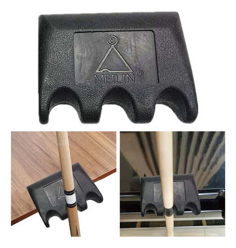 Pool Snooker Billiards Cue Holder / Billar 3 Lugares Negro