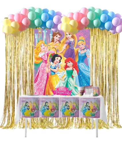 Kit Decoracion Fiesta Princesas 12 Invitados