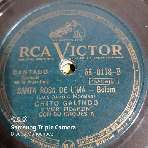 Pasta Chito Galindo Vieri Fidanzini Rca Victor C135