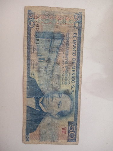 Cincuenta Pesos Benito Juárezaño 1981