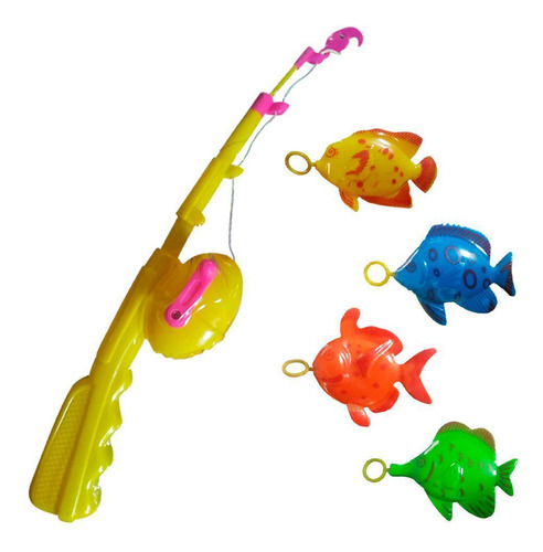 Kit 10 Jogo De Pesca Pega Peixe Pescaria Brinquedo Infantil