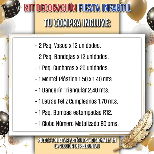 Kit Infantil Decoración Fiesta - Roblox X24 Invitados