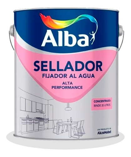 Fijador Sellador Al Agua Alta Performance 10 L Alba - Iacono
