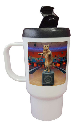 Jarro Termico Gato Bailando En Un Amplificador Dance