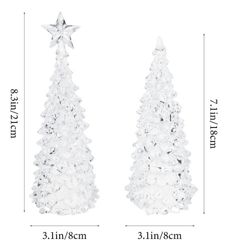 Modelos Decorativos De Árbol De Navidad De Acrílico, 2 Unida