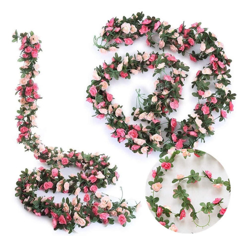 Plantas De Flores De Rosas Falsas, Paquete De 2 Unidades De