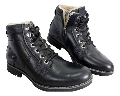 Imagen 3 de 6 de Bota Borcego Hombre Pegada Alvaro Cuero Vacuno Piel 180795