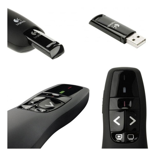 Apresentador Sem Fio Logitech R400 Laser Pointer Usb E Pilha