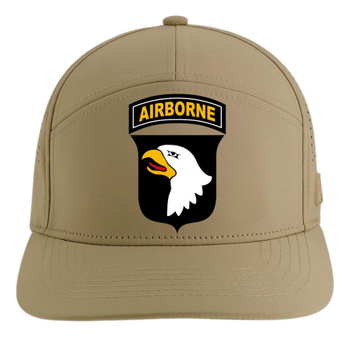 Gorra Us Army Airborne Military 5 Paneles Premiun Caqui