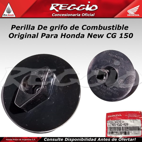 Perilla De Canilla De Combustible Original Para Honda Cg 150