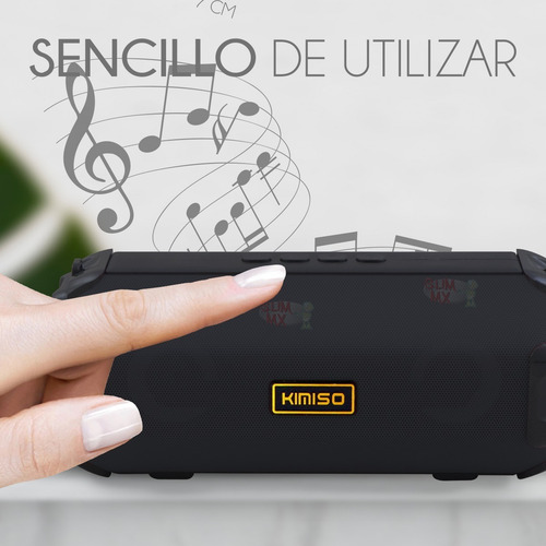 Imagen 8 de 9 de Bocina Portatil Bluetooth Recargable Luces Led Usb Aux Tf Fm
