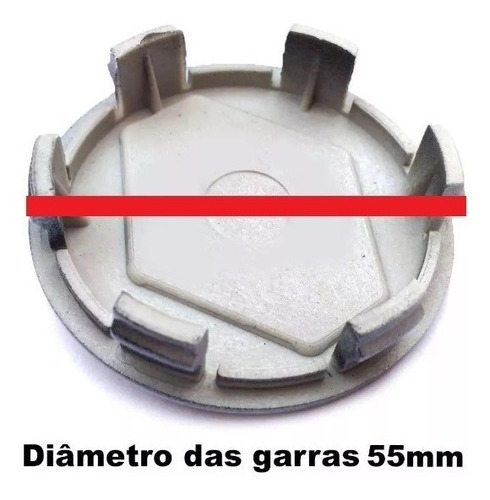Imagem 3 de 4 de 4 Calota Miolo Centro De Roda Renault Prata Duster Oroch