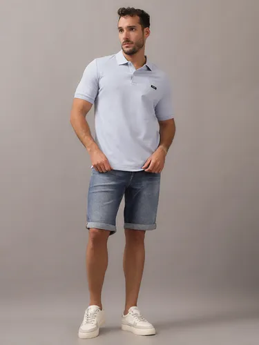 Polo Stretch Slim Azul Calvin Klein