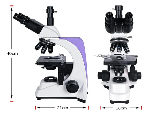 Microscopio Trinocular Profesional Con Pantalla 7 Pulgadas