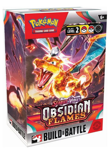 Pokemon Build And Battle Obsidian Flames 4 Sobres + Mazo 