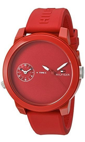 Reloj Tommy Hilfiger De Cuarzo Y Caucho Para Hombre, Color: 